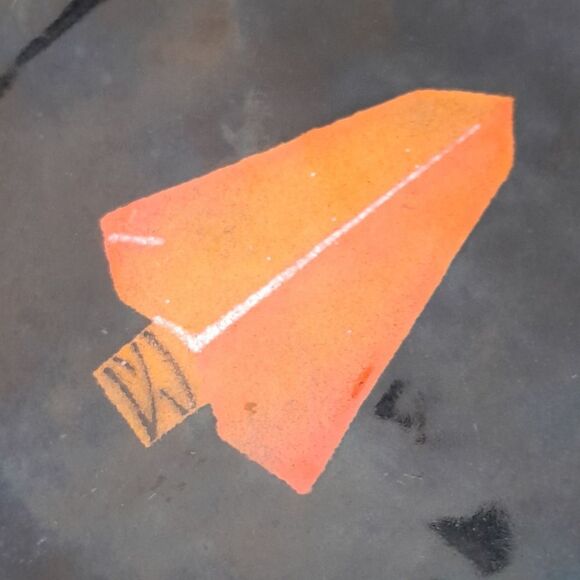 Bovano Of Cheshire CT. Mid Century Enameled Copper, Arrow Head Plate - Picture 10 of 13